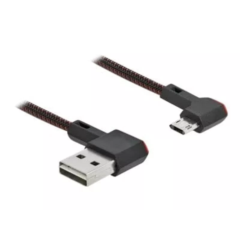 USB kabelis DeLOCK EASY-USB 2.0 A tipa spraudnis uz Micro-B spraudni 0,5 m melns