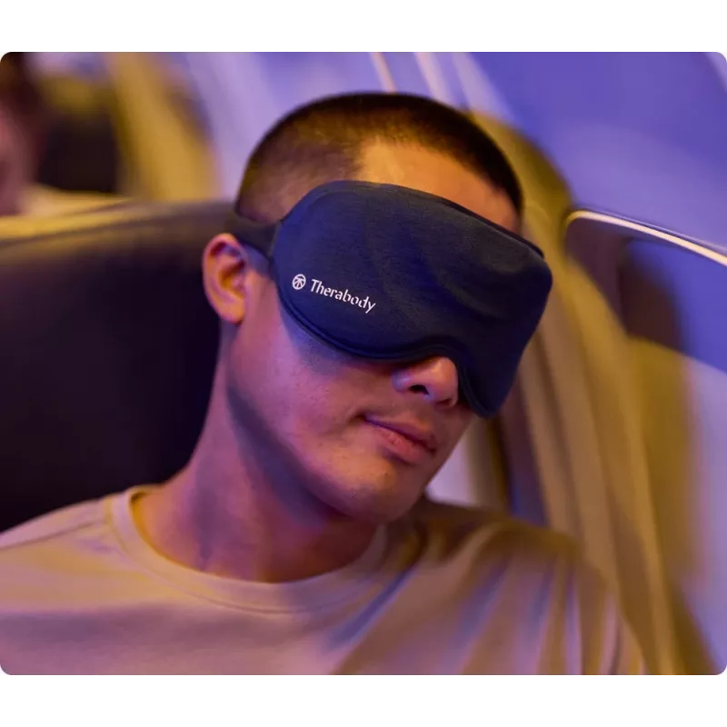 Therabody SleepMask masieris sejai, melns, zils