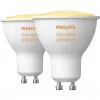 LED GU10 lamp twin pack with Hue Bridge – Philips Hue balta Ambiance, replaces 35W