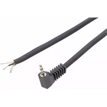 3,5 mm taisnleņķa stereo savienotājs Voltcraft XL-AC35SW, melns