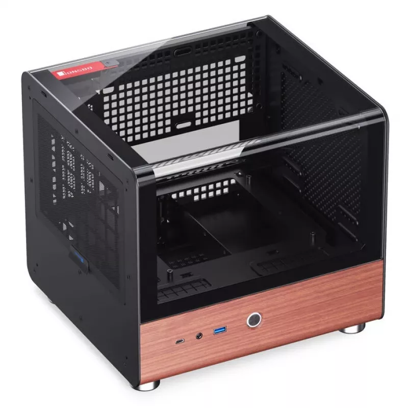 Datora korpuss Jonsbo TK-0, Mini-Tower, Mini-ITX, melns