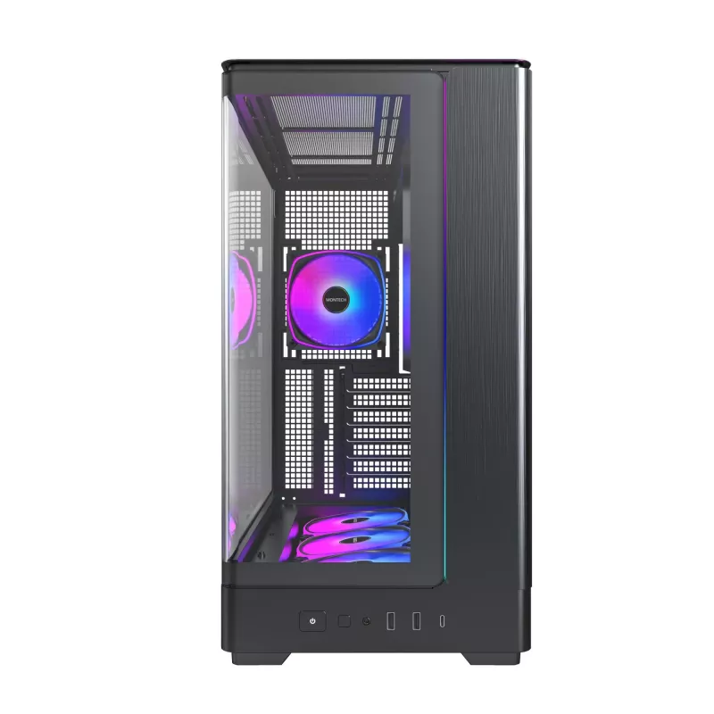 PC Case Montech KING 45 PRO Melns — micro ATX / Mini-ITX, Midi Tower