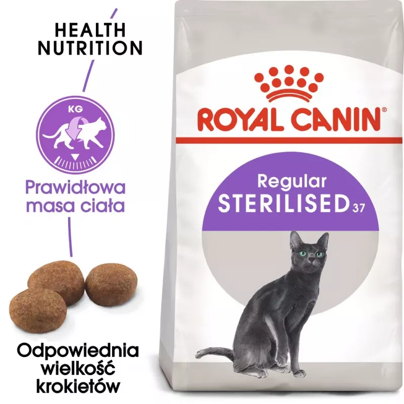 Royal Canin Sterilised 37 kaķu sausā barība 400 g pieaugušiem putnu gaļas