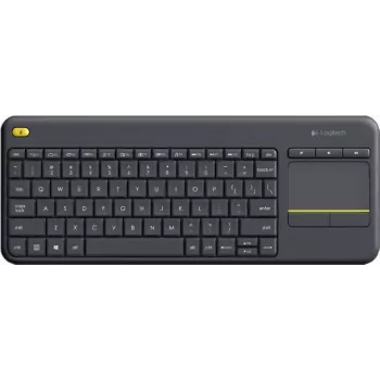 Logitech K400 Plus Tv - Mini - Bezvadu - RF bezvadu - QWERTY - Melna