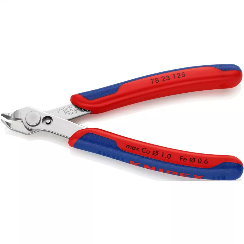 Knipex Super-Knips 78 23 125 elektronikas un precīzijas mehānikas griešanas knaibles bez slīpuma 125 mm