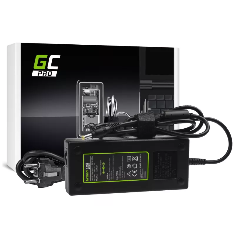 Adapter Green Cell AD102P universāls 135 W, 19 V, 7.1 A, melns, portatīvajiem datoriem