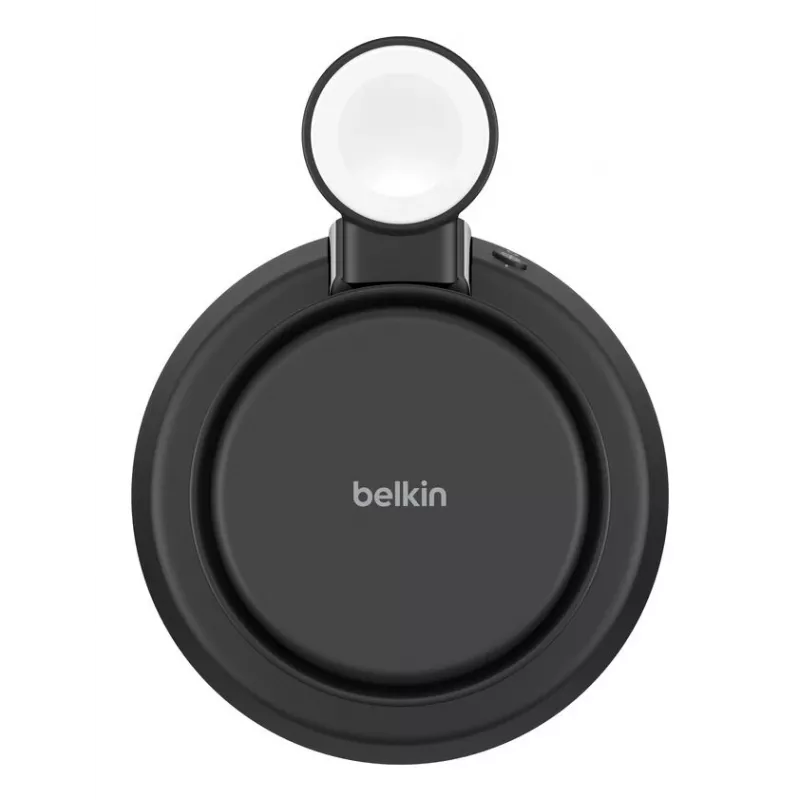 Iekštelpu lādētājs Belkin UltraCharge Pro 25W Qi2 3in1 magnētiskais lādētājs, ogles krāsā