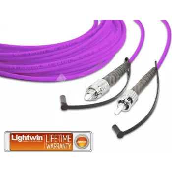 Lightwin augstas kvalitātes simplex šķiedru kabeļa savienotājvads, MM OM4, FC - ST LWL savienotājvads (LSP-50 FC-ST 1.0 OM4)