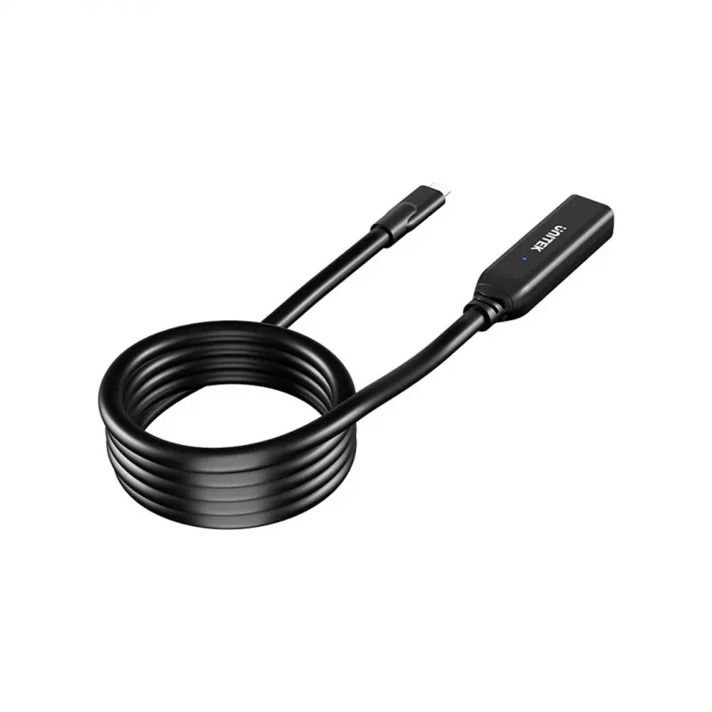 Paplašinātāja kabelis Unitek U1335ABK01 USB-C vīr. uz siev., 10 Gbps, 5 m, melns