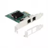 DeLOCK PCI Express x1 karte uz 2 x RJ45 Gigabit LAN BCM pelēka