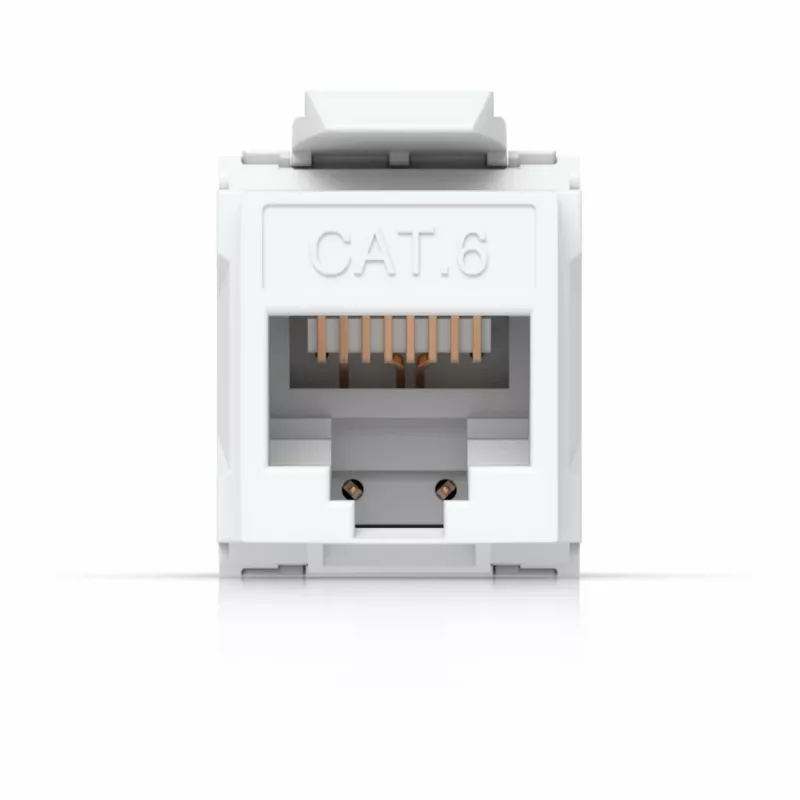 UBIQUITI CAT6 KEYSTONE JACK, 12-PACK. BEZINSTRUMENTU KONTAKTSLĪGZDA CAT6 ETHERNET SAVIENOTĀJA PĀRTRAUKŠANAI, NELIETOJOOT IESPIEŠANAS VAI GOFRĒŠANAS INSTRUMENTU