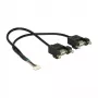USB kabelis DeLOCK 84839 USB 2.0 0,25 m 2 x USB A Melns