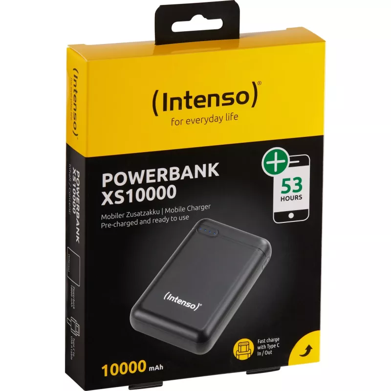 Intenso XS10000 litija polimēra (LiPo) 10000 mAh melns