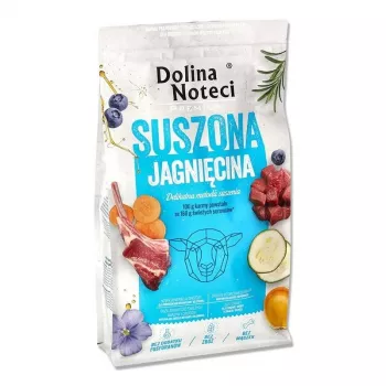Sausā suņu barība Dolina Noteci Premium ar jēra gaļu 9 kg — pieaugušiem suņiem, recepte ar jēra gaļu, 26% olbaltumvielu, 15% tauku