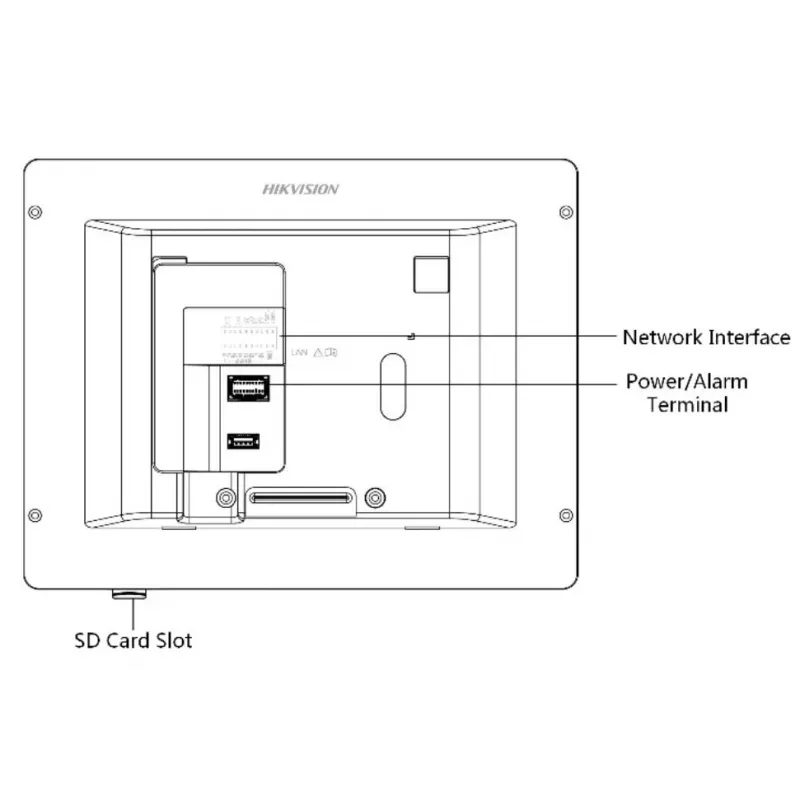 Video domofons Hikvision DS-KH6320-TE1, 7 collu kapacitatīvs skārienekrāns, PoE, 1024×600, MicroSD līdz 32GB, Ethernet, Linux
