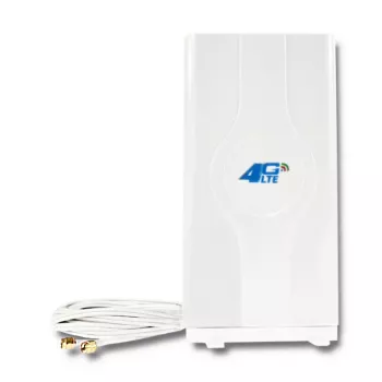 Daudzvirzienu antena QOLTEC 57013, 0.6–2.7 GHz, 30 dBi, vertikālā polarizācija, 50 Ω, balts ABS korpuss