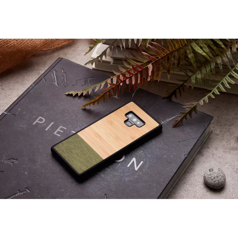 Viedtālruņa maciņš no koka Samsung Galaxy Note 9 — bambusa meža melna