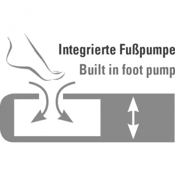 Piepūšamais matracis Multi Comfort Plus 40053, kempinga gaisa matracis melns/pelēks