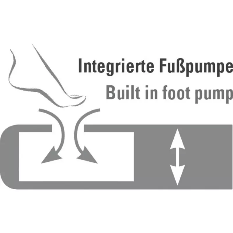 Piepūšamais matracis Multi Comfort Plus 40053, kempinga gaisa matracis melns/pelēks