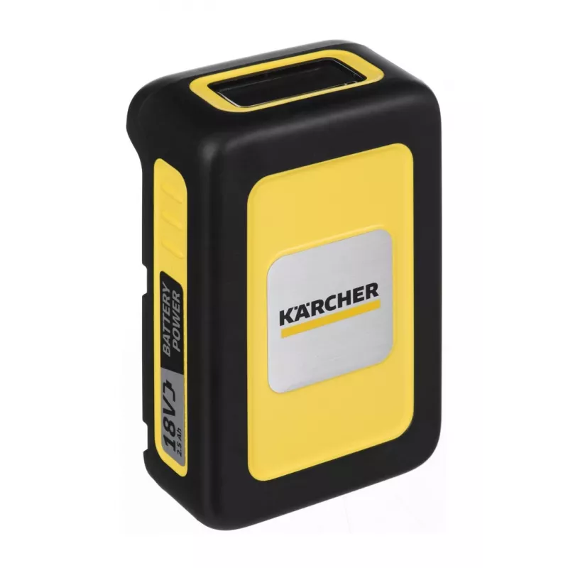 Baterijas un lādētāja komplekts Karcher Power 18 V 2.5 Ah, 1 baterija, 1 lādētājs, dzeltens