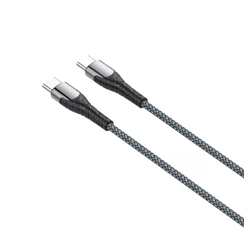 USB Type-C uzlādes kabelis ColorWay CW-CBPDCC040-GR, 65W PD, 1 m, zaļš