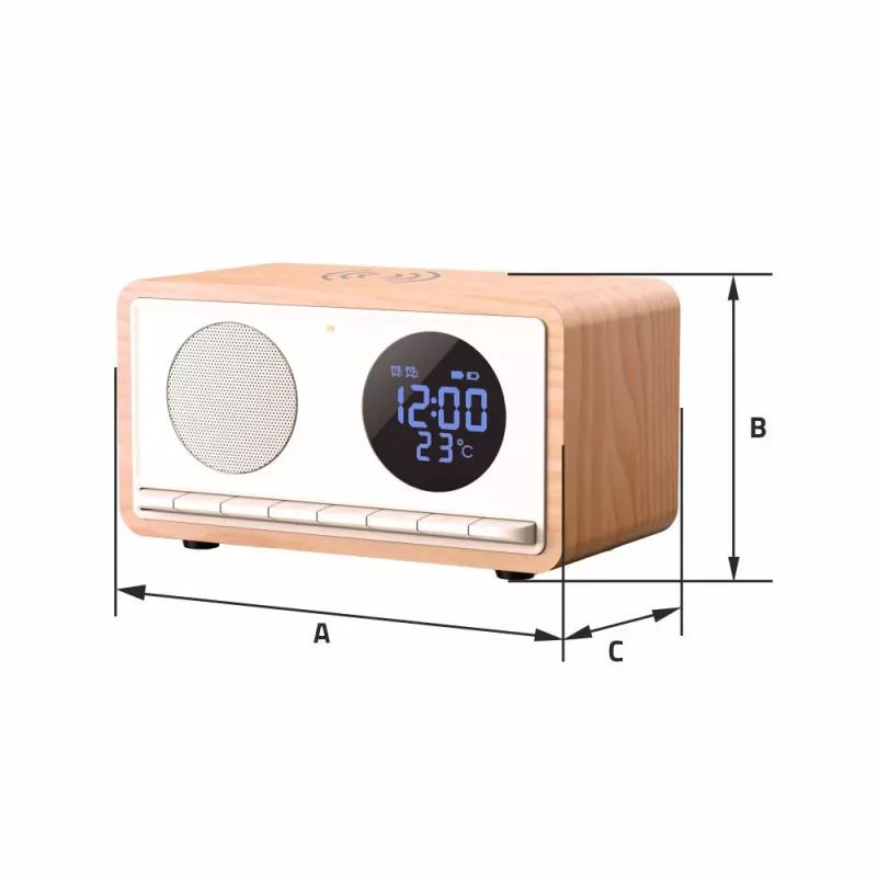 MANTA RDI912W Rimini pulksteņa radio, Bluetooth un bezvadu uzlāde, balts