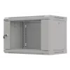 Rack montāžas skapis LANBERG WF03-5306-10S 19 collu 6U pelēks ar stikla durvīm