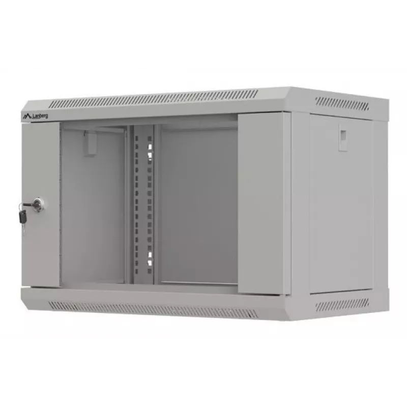 Rack montāžas skapis LANBERG WF03-5306-10S 19 collu 6U pelēks ar stikla durvīm