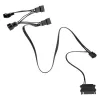 Ventilatora sadalītāja kabelis Kolink 1-uz-4 PWM 35 cm, 4-pin PWM uz 4×4-pin PWM + SATA