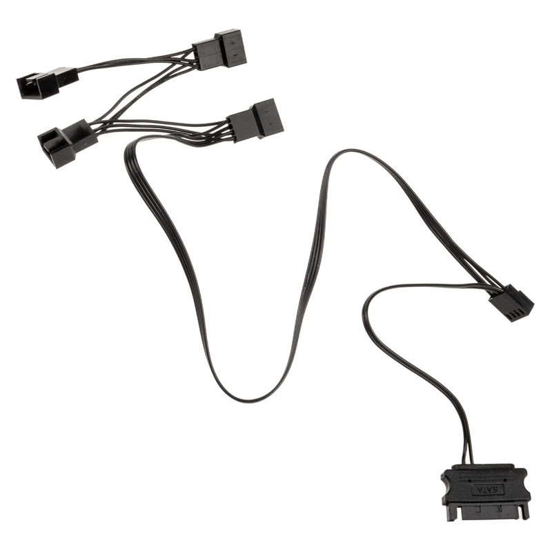 Ventilatora sadalītāja kabelis Kolink 1-uz-4 PWM 35 cm, 4-pin PWM uz 4×4-pin PWM + SATA