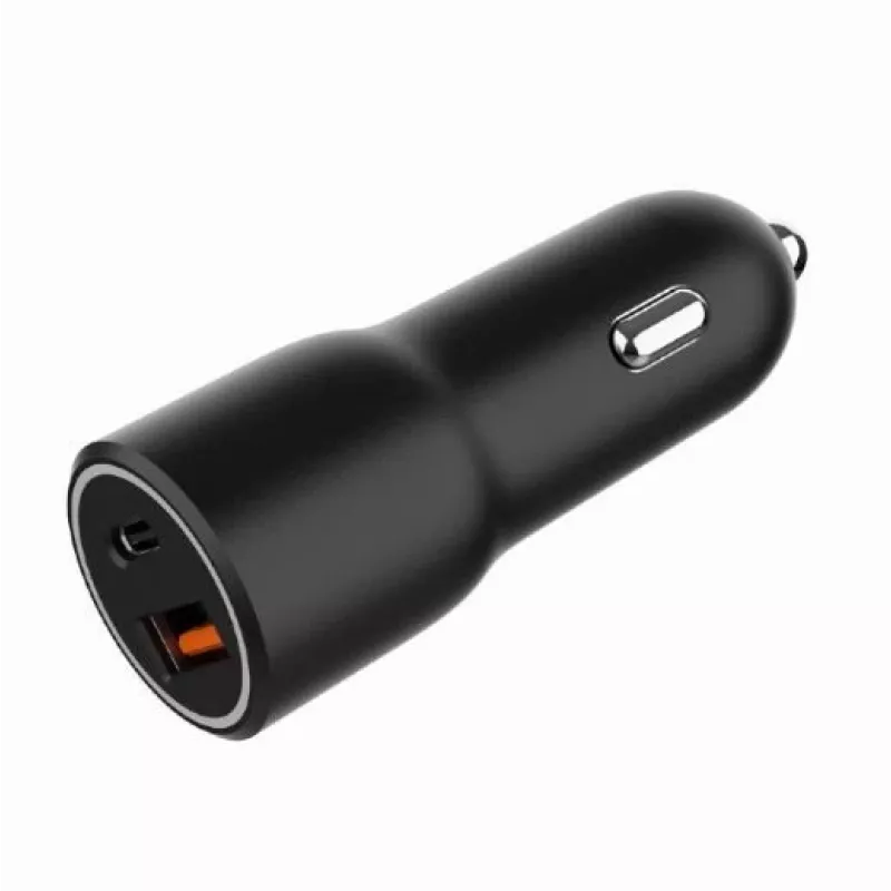 Automašīnas mobilās ierīces lādētājs Gembird TA-UC-AC2PDQC38-CAR-01, USB-C, 38W, 12–24V, melns