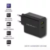 Strāvas adapteris QOLTEC 51717 45W 20V 3A maiņstrāvas iekštelpu lādētājs viedpulkstenim, melns