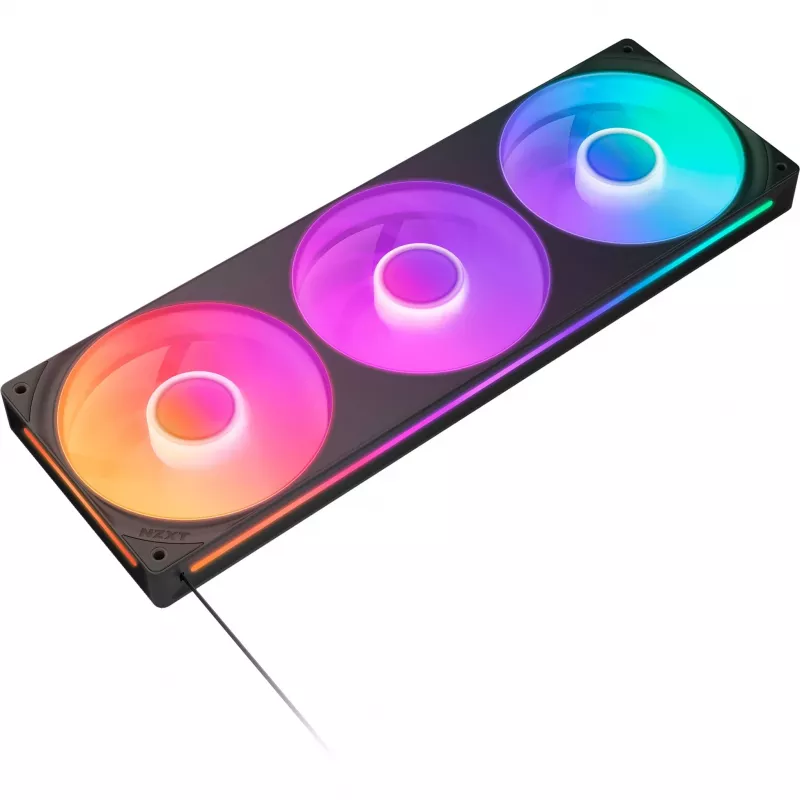 NZXT F360 RGB Core 360mm ARGB 3-Pack Melns