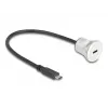USB kabelis DeLOCK 88183 0,3 m USB C Melns Sudrabains
