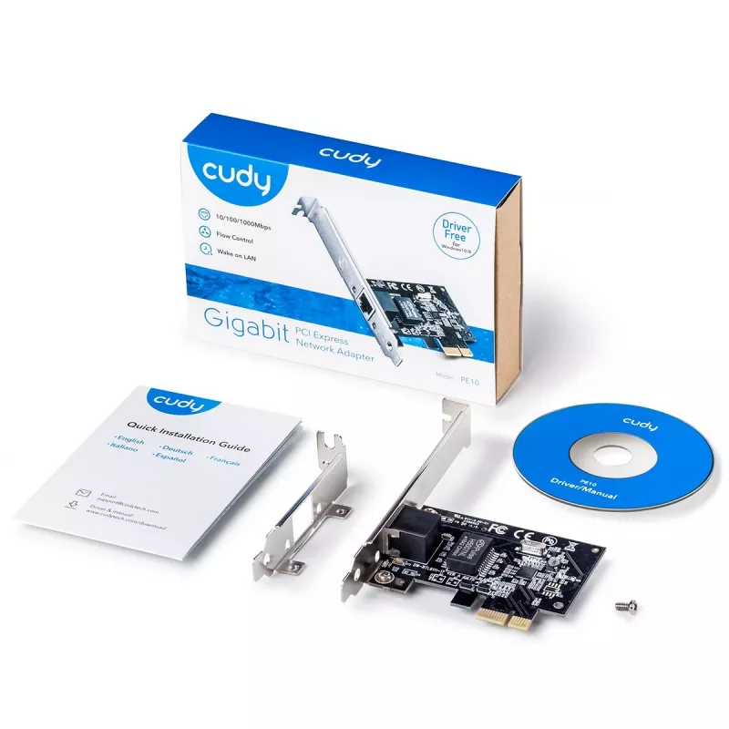 Cudy PE10 tīkla karte iekšējā Ethernet 1000 Mbit/s