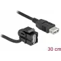 USB 2.0 A ligzda ar kabeli melns DeLOCK 86869