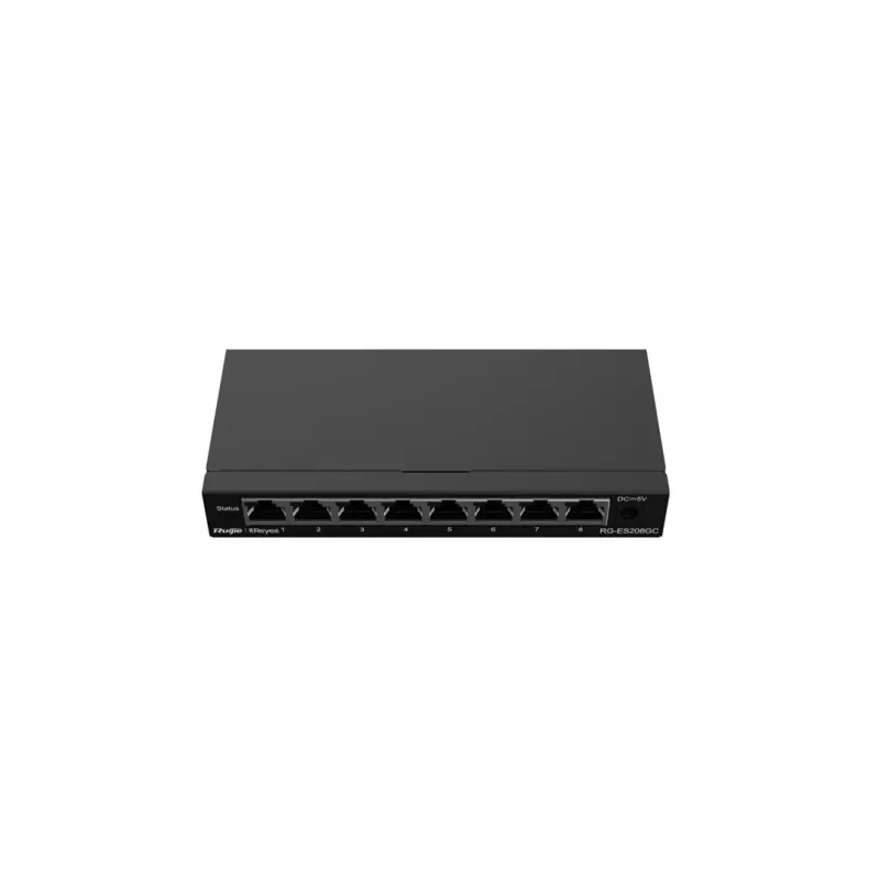 Pārvaldāmais slēdzis Ruijie Networks RG-ES208GC L2 Gigabit Ethernet 8 porti