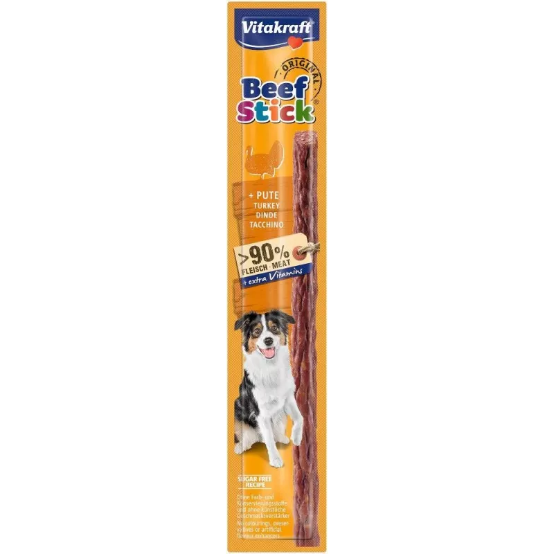 VITAKRAFT Beef Stick ar tītaru - suņu našķis - 12 g