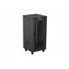 Rack cabinet LANBERG FF01-6624-23BL 24U freestanding 19 inch 600×600 mm IP20 Melns