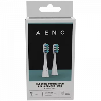 AENO nomaināmās zobu birstes galviņas, baltas, Dupont sari, 2 gab. komplektā (ADB0001S/ADB0002S)