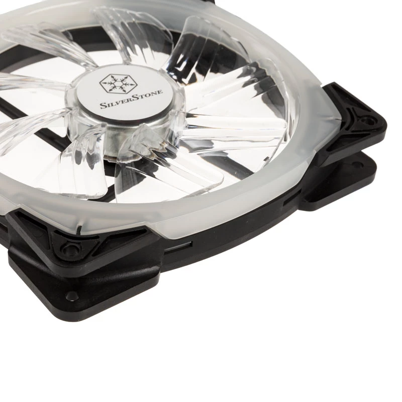 Korpusa ventilators SILVERSTONE SST-FW142-RGB 140mm 1500apgr./min - RGB LED, PWM savietojams