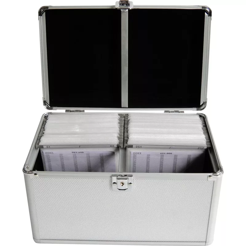 Kastes futrālis MediaRange BOX75 200 diskiem, sudraba krāsā
