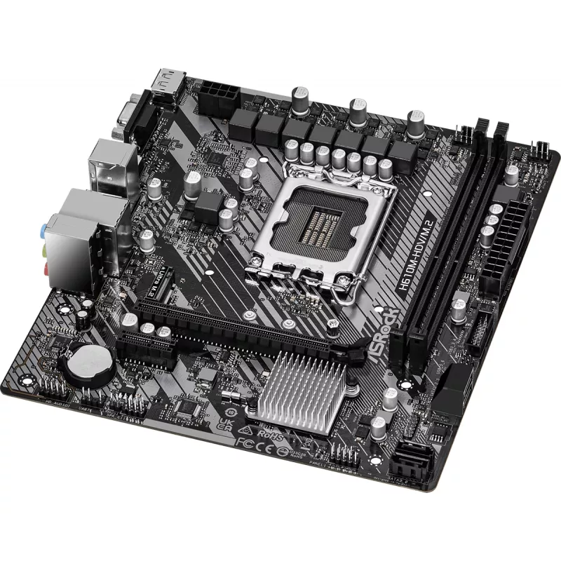ASRock H610M-HDV/M.2 R2.0 LGA1700 DDR4 Micro-ATX mātesplate
