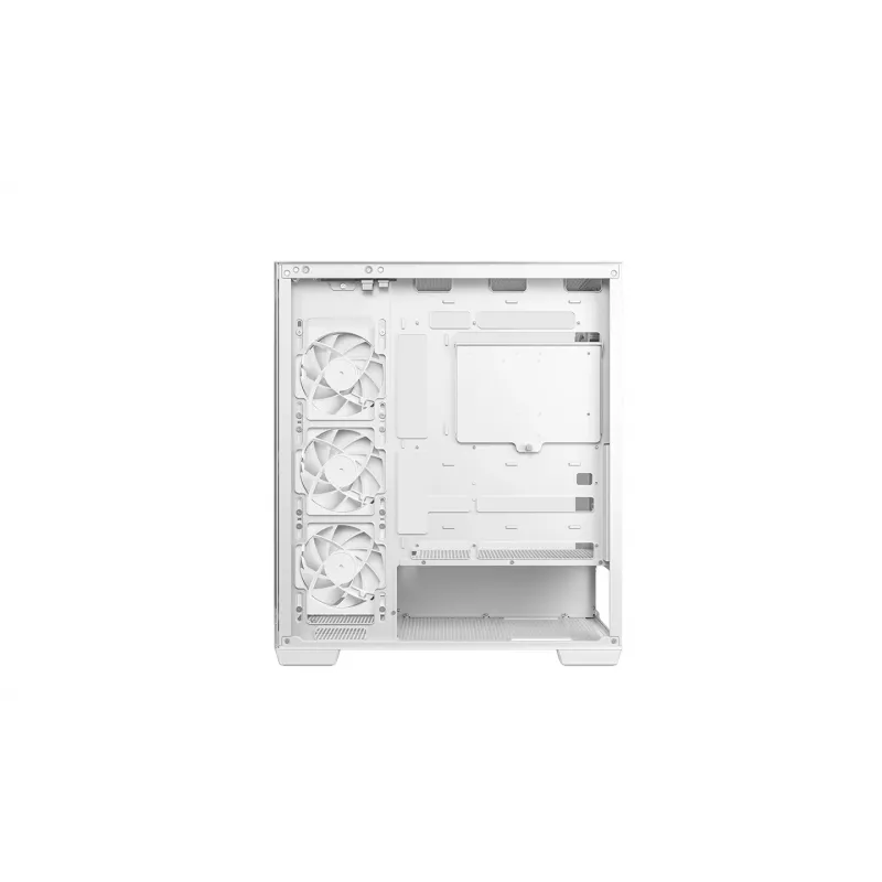 PC Case DeepCool CG580 4F V2 Midi Tower balta — ATX, rūdīts stikls, 3x120mm sānu ventilatori, 360mm sānu radiatora atbalsts