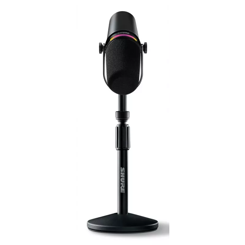 Shure MV7+-K-BNDL - pults/vokālais mikrofons ar XLR/USB-C savienotāju, melns + galda statīvs GATOR