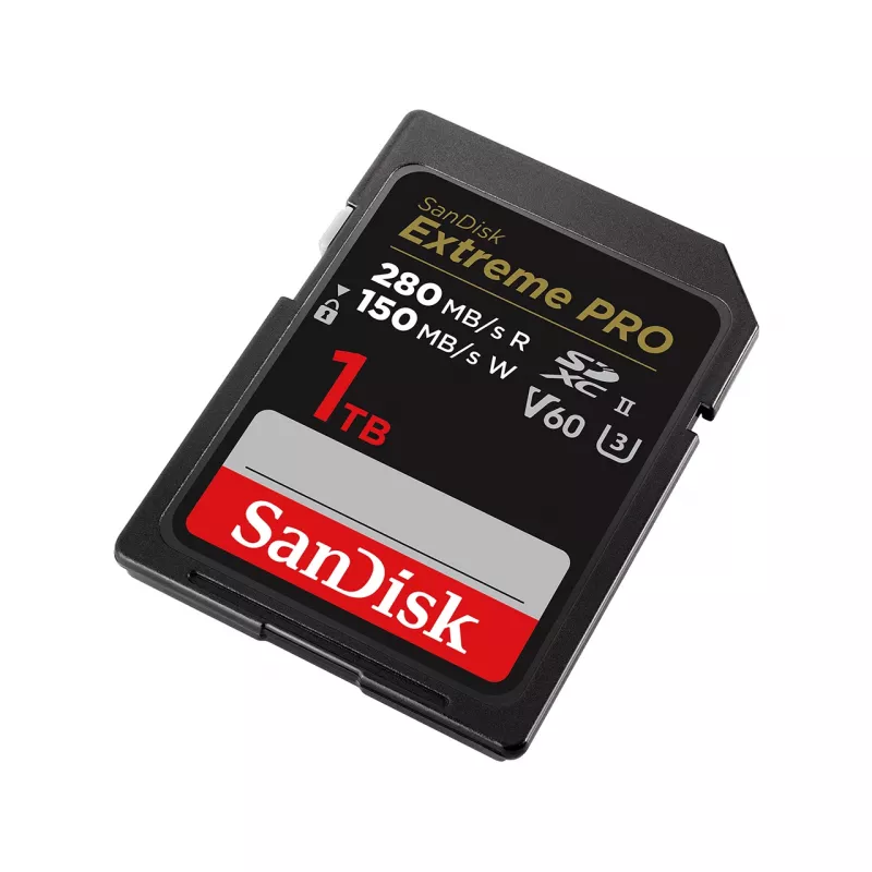 SanDisk Extreme Pro - Zibatmiņas karte - 1TB - Video klase V60 / UHS-II U3 / Class10 - SDXC UHS-II (SDSDXEP-1T00-GN4IN)
