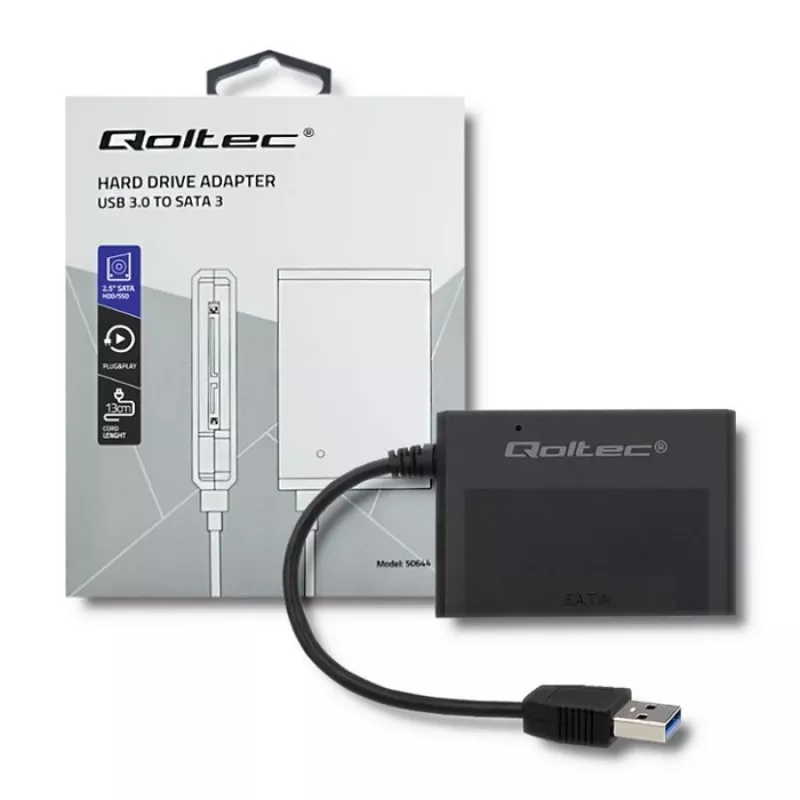 Cietā diska adapteris Qoltec USB 3.0 HDD/SSD