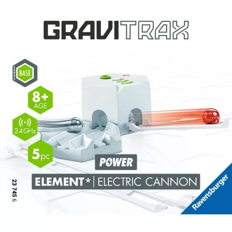Ravensburger GraviTrax Element Electric Cannon sliežu papildinājums GraviTrax bumbiņu trasei