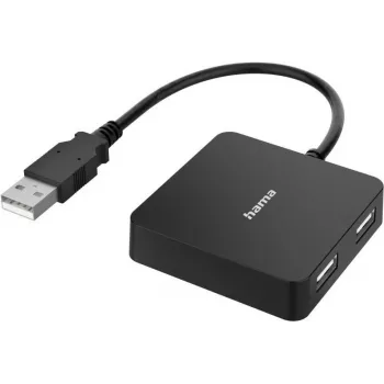 Hama 00300081 saskarnes centrmezgls USB 2.0 Type-A 480 Mbit/s Melns