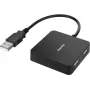 Hama 00300081 saskarnes centrmezgls USB 2.0 Type-A 480 Mbit/s Melns